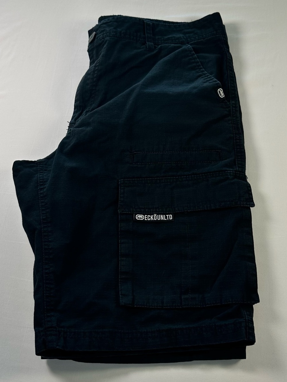 Ecko Unltd Cargo Shorts Mens 34 Black Streetwear Skate Hip Hop 11in Inseam